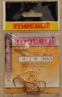 Крючки METSUI  ISEAMA Size 2. GOLD