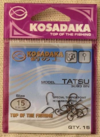 Крючки KOSADAKA TATSU 3093 BN Size 15. 0,36mm.