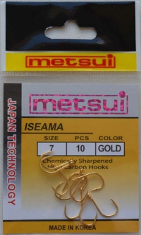 Крючки  METSUI  ISEAMA Size 7. GOLD