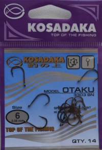 Крючки KOSADAKA OTAKU 3303 BN Size 6. 0,56mm.